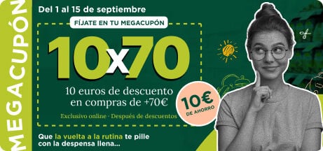 10 euros de descuento en compras superiores a 70 euros